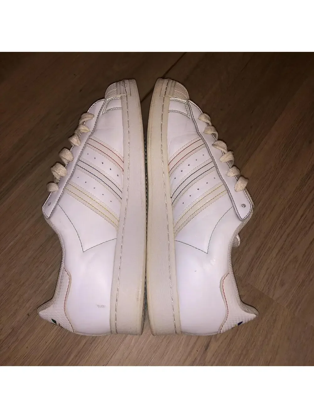 ADIDAS SUPERSTAR PRIDE WHITE MULTI RAINBOW SHELL TOE SNEAKERS 2021 MENS SIZE 10